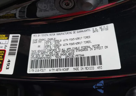 2022 Toyota Tacoma Trd Sport from USA, damaged, VIN 3TYDZ5BN0NT015443